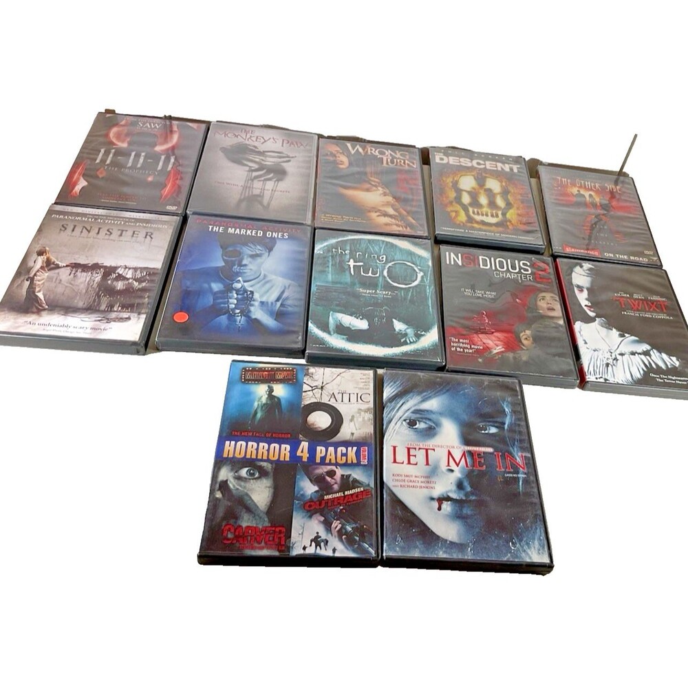 Horror DVD Bundle Lot Of 10 Movies - Nice Collection of DVDs Scary Thriller EUC